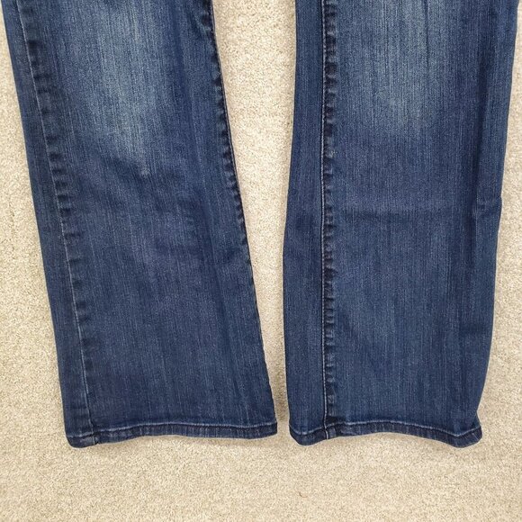X Ten Denim Womens Bootcut Jeans 9 Mid Rise Med Wash Embellished Pockets Stretch - Picture 3 of 12